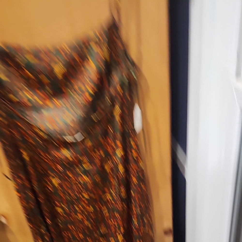 Urban Outfitters Olive Green Satin Maxi Slip Dress with Rust Floral Print - Picture 4 of 4